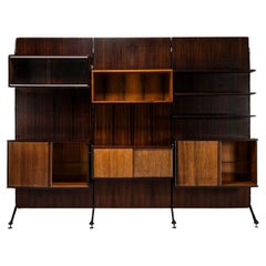 Vintage Urio Wall System in Rosewood by Ico and Luisa Parisi for MIM Roma, Italy 1957