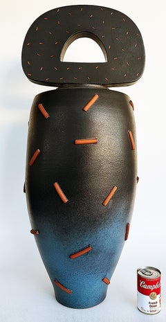 Mosuo Ojima Monumental 1980s Postmodern Pottery Urn