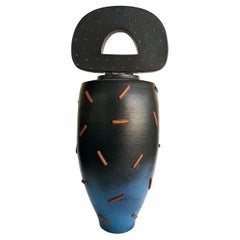 Mosuo Ojima Monumental 1980s Postmodern Pottery Urn
