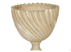 Urn Form Lamp in Plaster Spiral, circa 1940