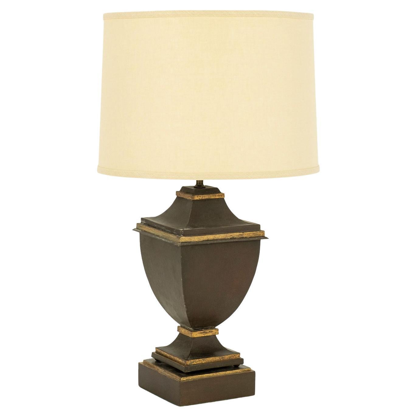 Urn-Shape Tole Table Lamp For Sale