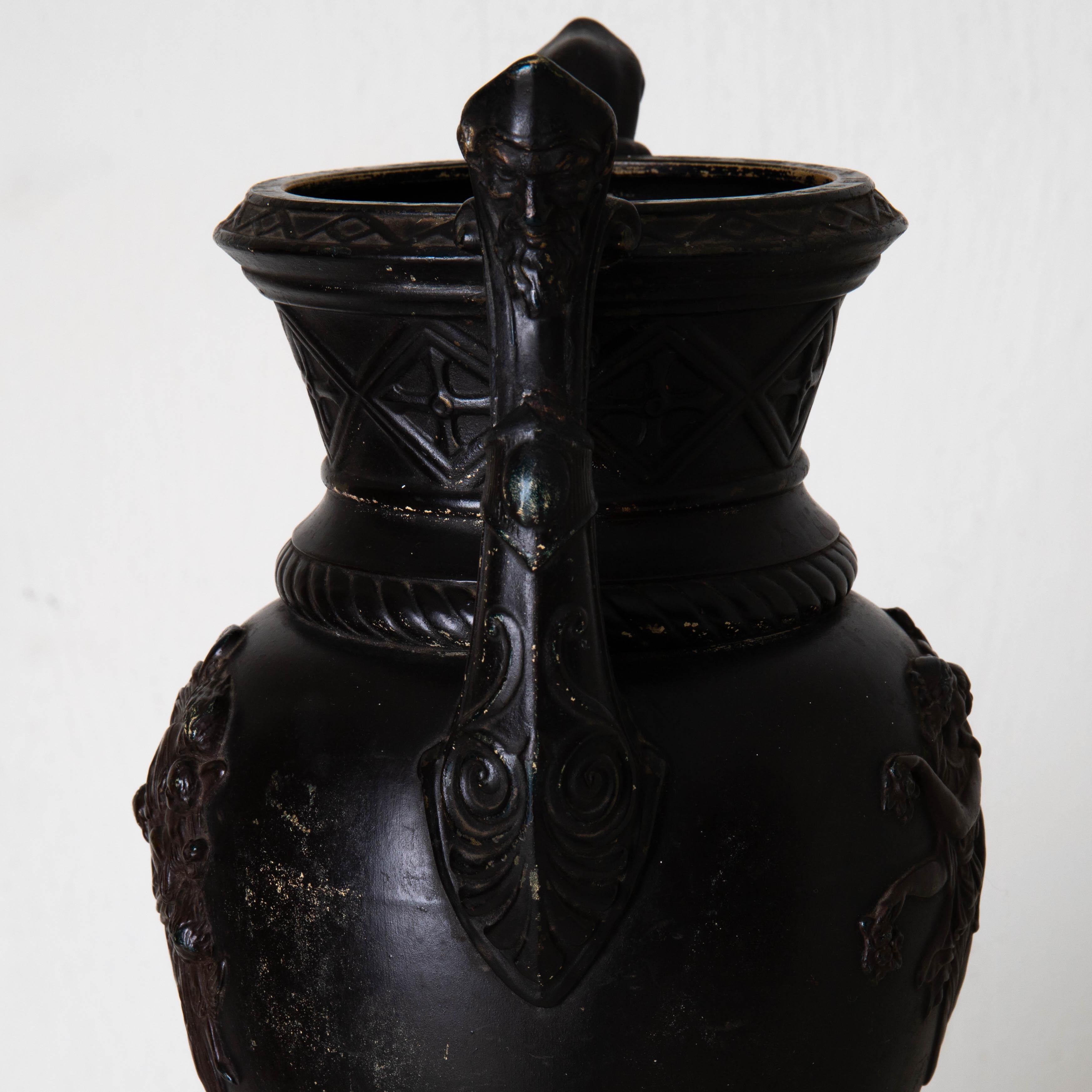 Urn Swedish Black Terracotta Neoclassical, Early 19th Century, Sweden 1