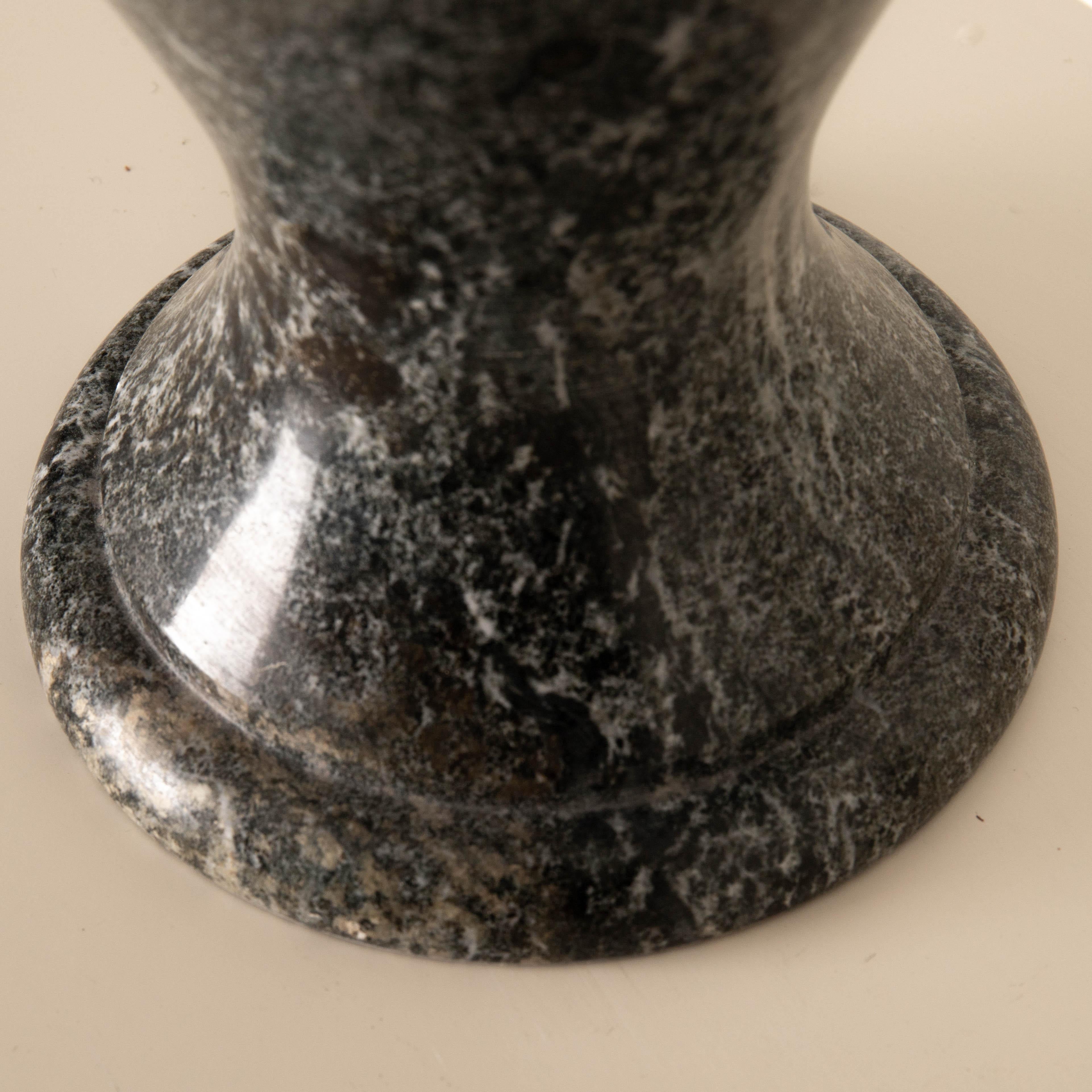 Urn Vase Marble Gray, Sweden In Good Condition For Sale In New York, NY