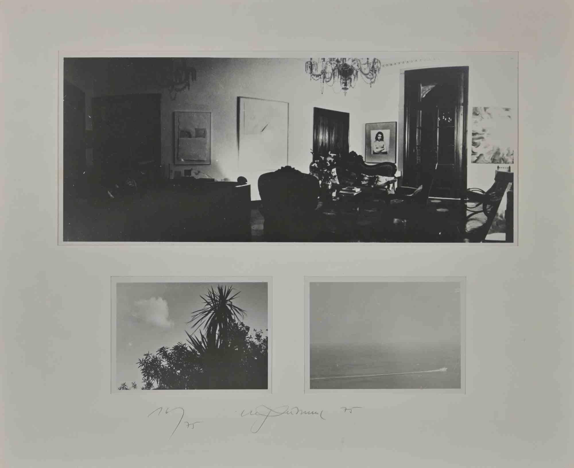 Urs Lüthi Figurative Photograph - An Island in the Air - Photograph by Urs Luthi - 1975