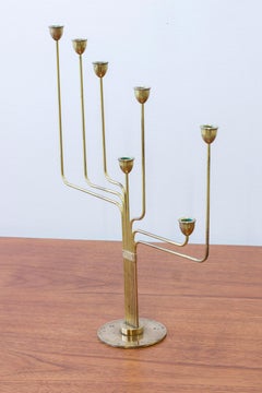 "Ursa major" brass candelabra by Piet Hein, Denmark, 1953