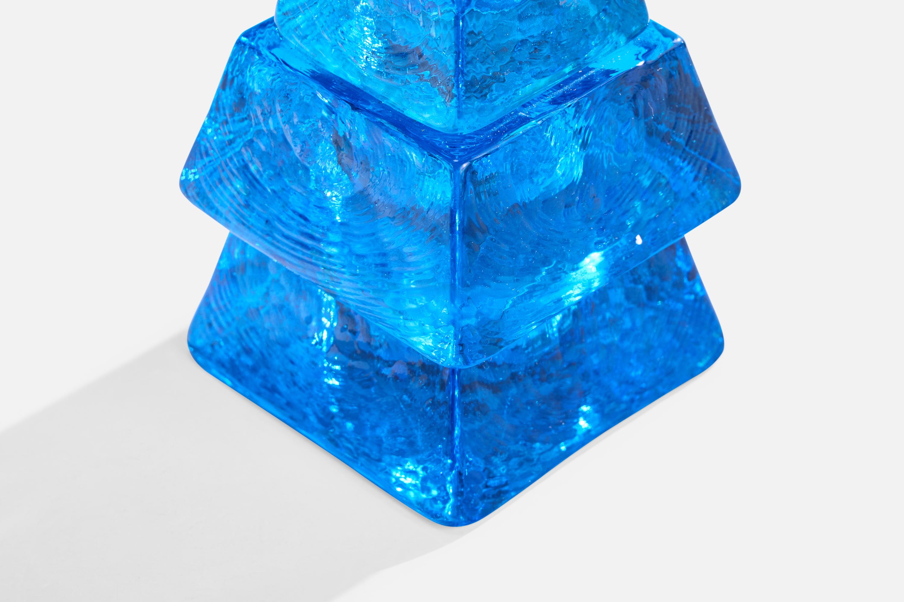 Urshult Glasbruk, Table Lamp, Glass, Sweden, 1960s For Sale 5