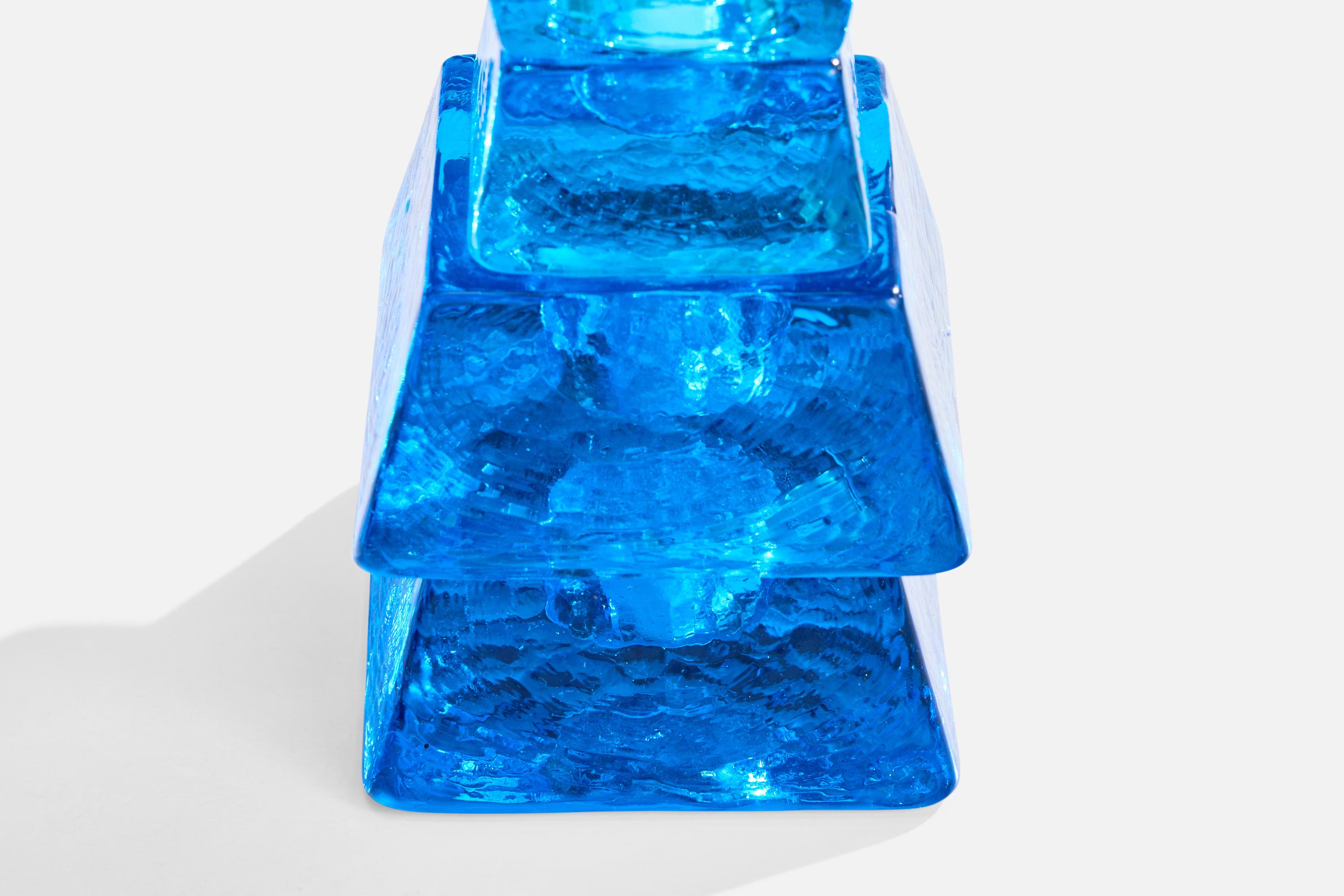 Urshult Glasbruk, Table Lamp, Glass, Sweden, 1960s For Sale 6