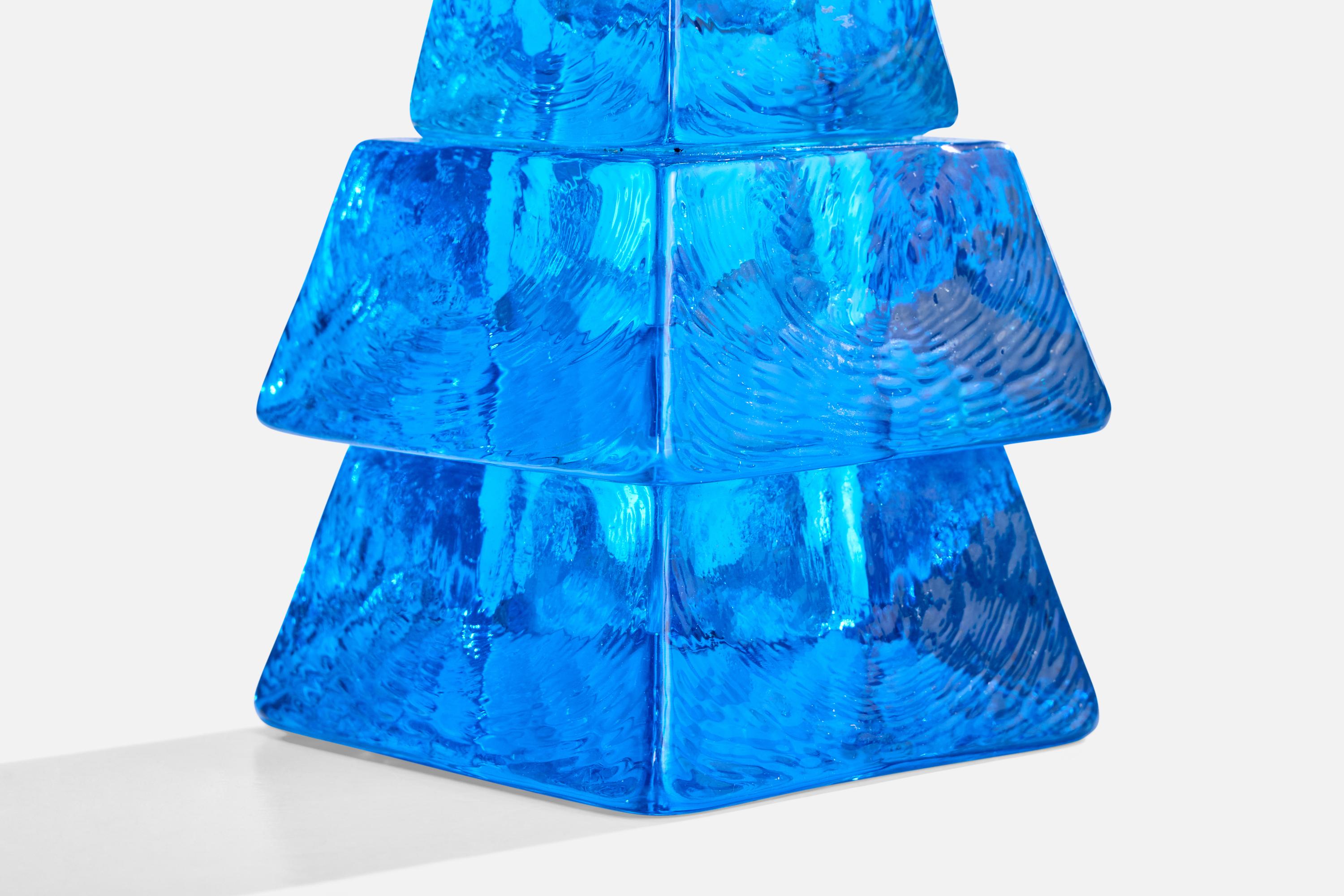 Swedish Urshult Glasbruk, Table Lamp, Glass, Sweden, 1960s For Sale