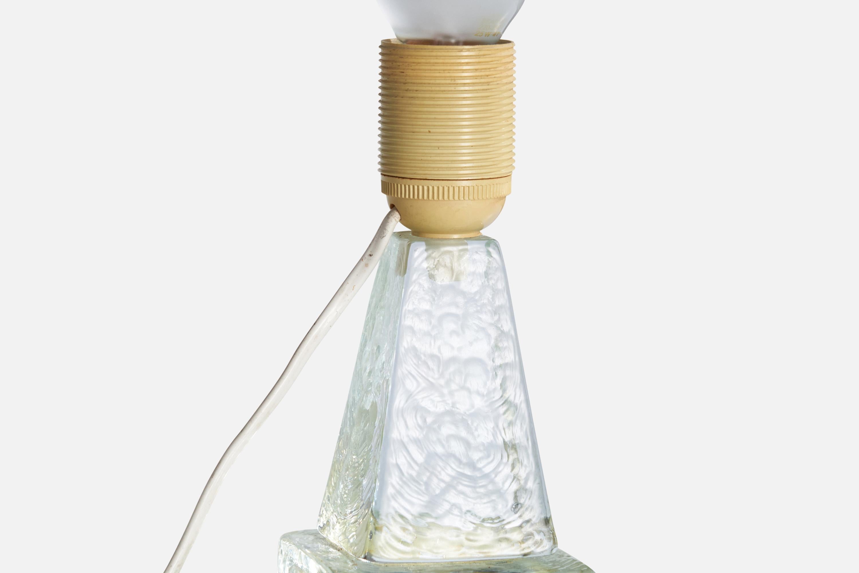 Urshult Glasbruk, Table Lamp, Glass, Sweden, 1960s 2