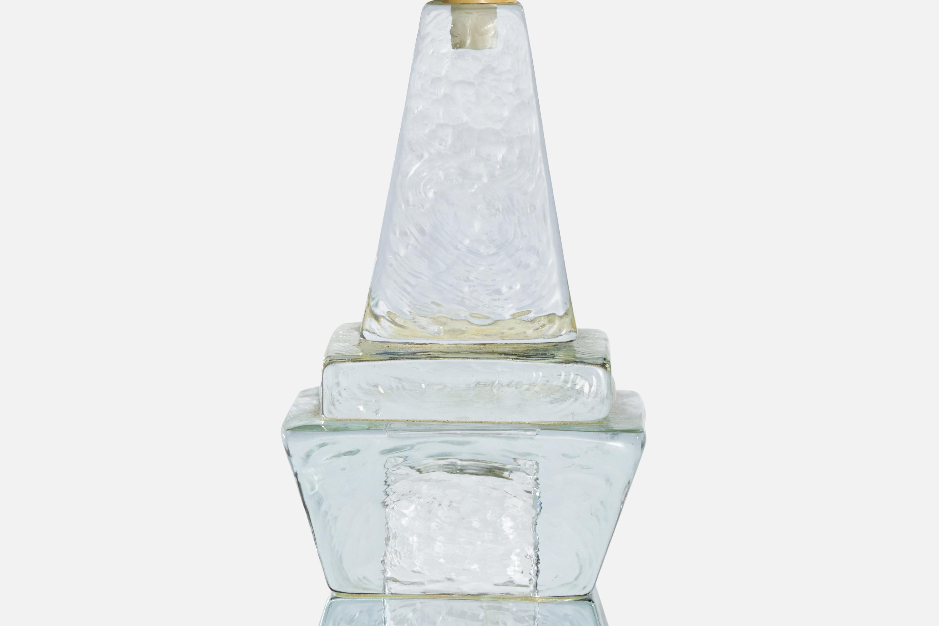 Urshult Glasbruk, Table Lamp, Glass, Sweden, 1960s 3