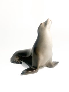 URSS Ceramic Sculpture of a Seal from the 1940s