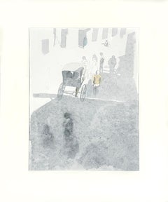 Rickshaw, Calcutta Original Watercolor by Ursula Gill