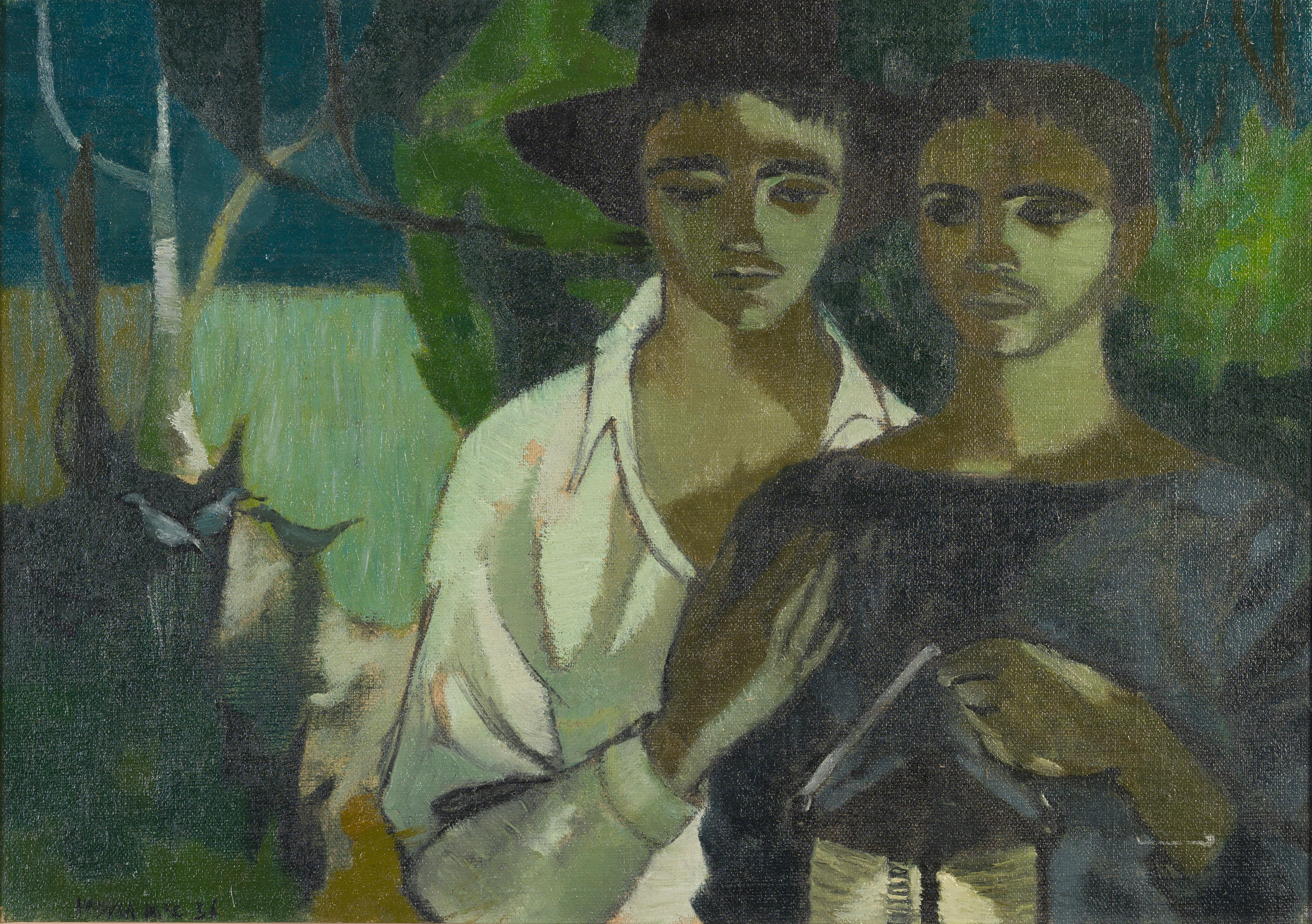 The Bird watchers - Painting by Ursula Mc.Cannell
