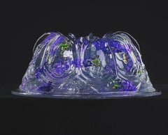 ''Grape Hyacinth'' Dutch Contemporary Still-Life of a Pudding, Grape Hyacinth