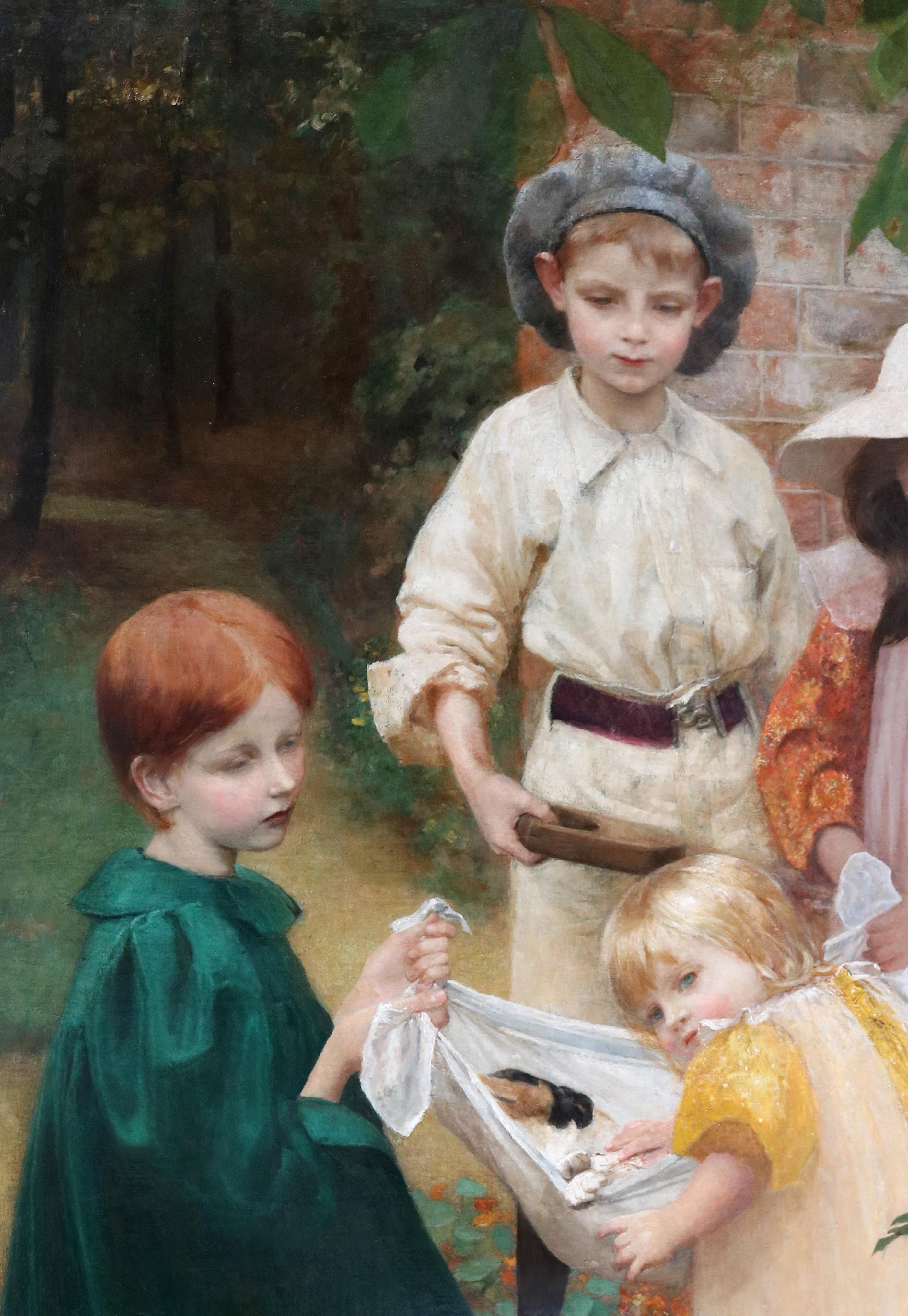 Amor et Pietas - Important 19th Century Royal Academy Exhibition Oil Painting For Sale 1