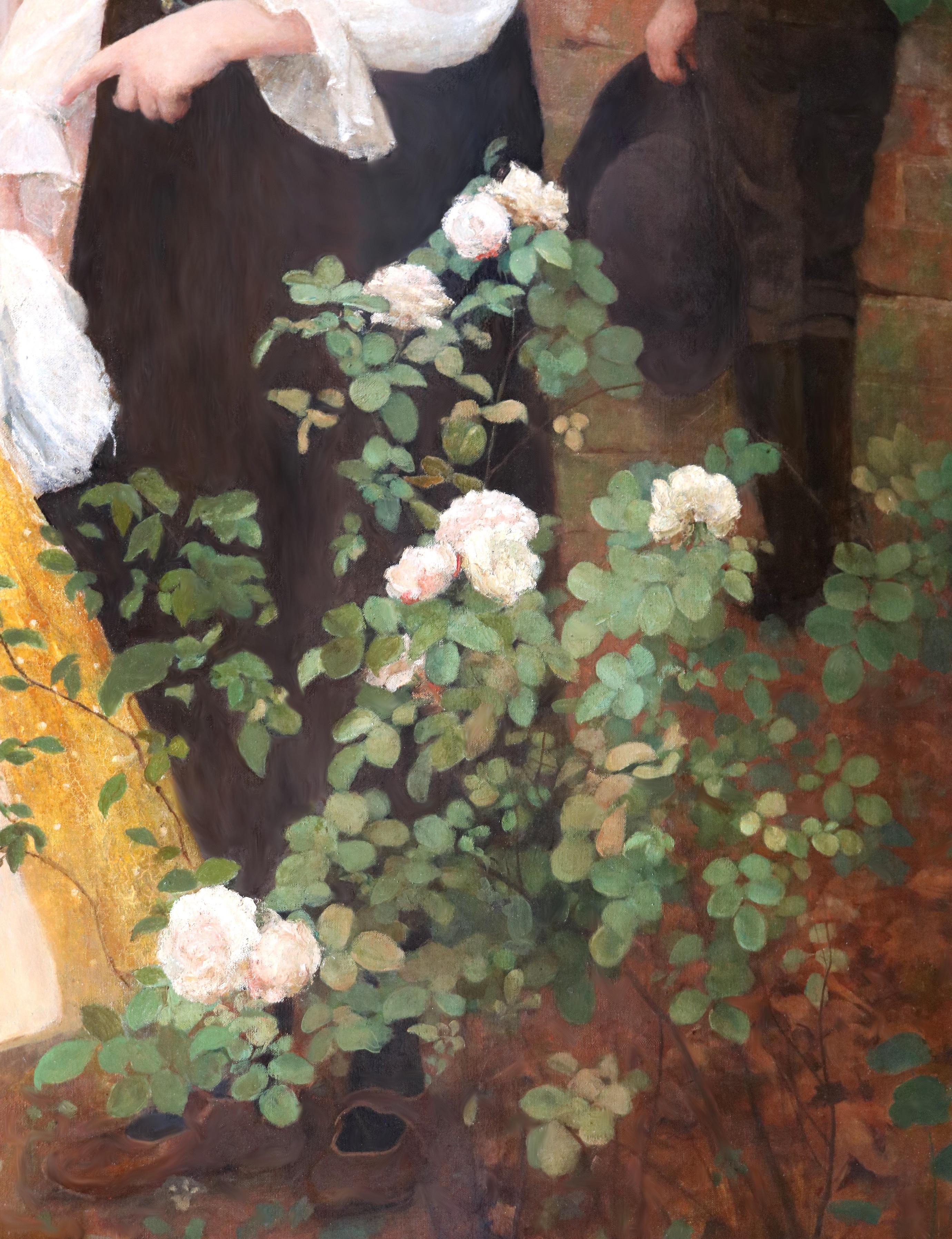 Amor et Pietas - Grande dipinto a olio da esposizione del XIX secolo Royal Academy 1897 in vendita 7