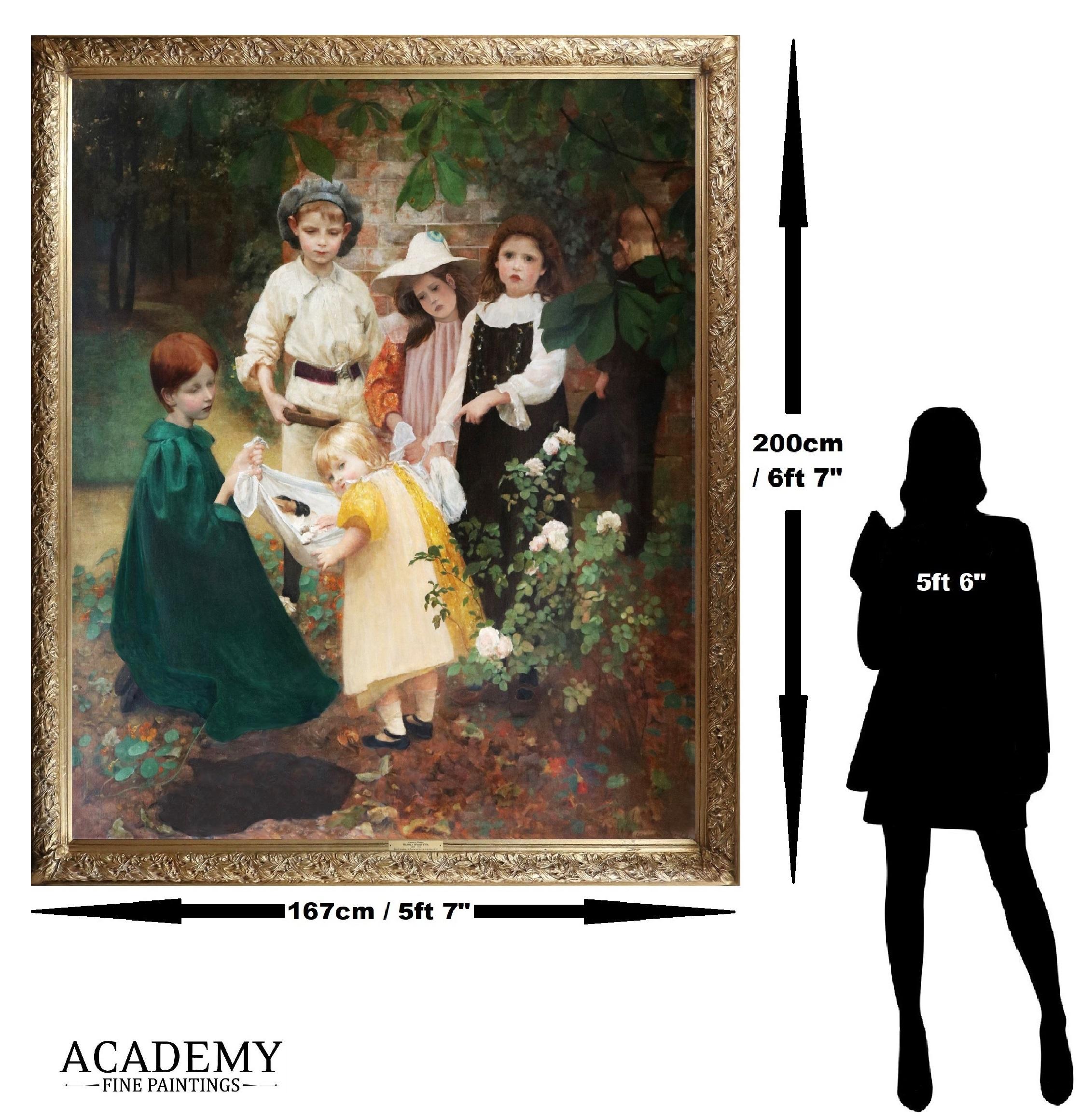 Amor et Pietas – bedeutendes Ölgemälde, Royal Academy Exhibition, Royal Academy, 19. Jahrhundert – Painting von Ursula Wood S.W.A.
