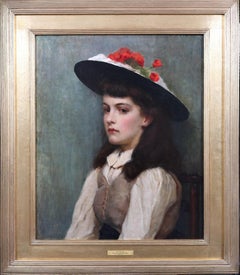 Miss Burnett - 19th Century Oil Painting Portrait Young Girl Victorian Beauty