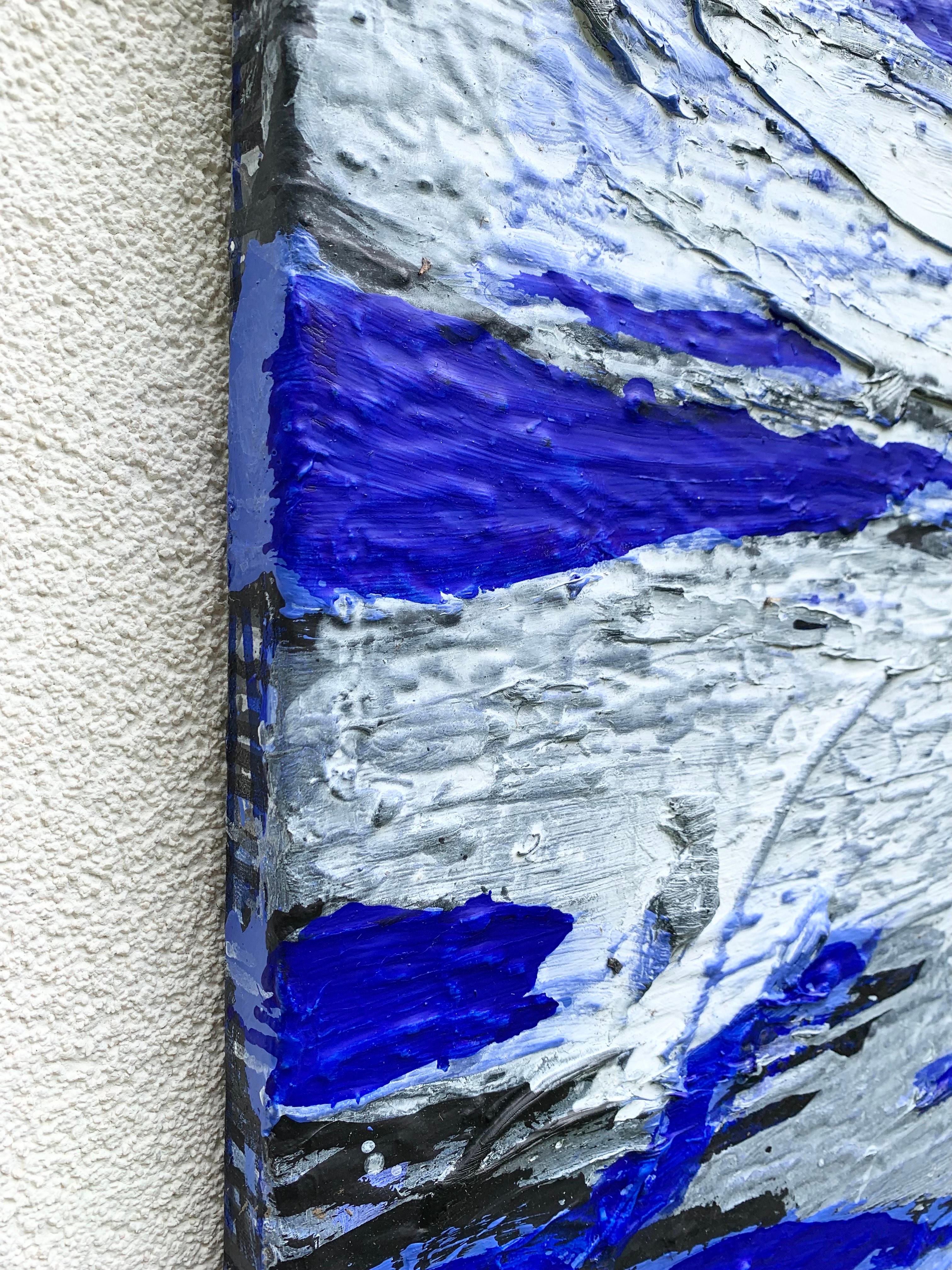 Unbenannt 1  - Zeitgenössische abstrakte blaue Malerei, Konzeptkunst im Angebot 1