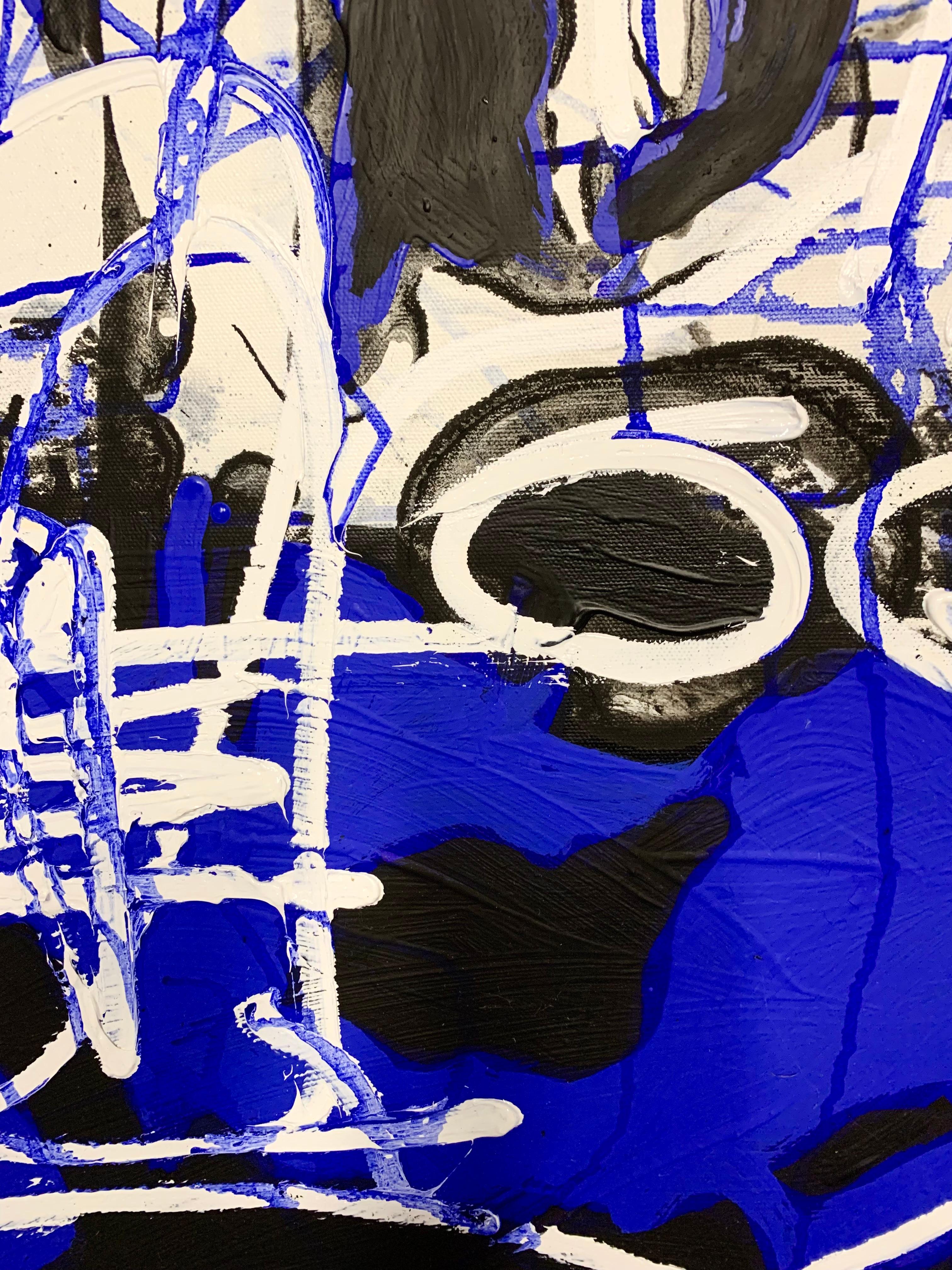 Senza titolo 1 - Pittura astratta espressiva contemporanea, arte concettuale - Abstract Painting Viola di Urszula Wilk