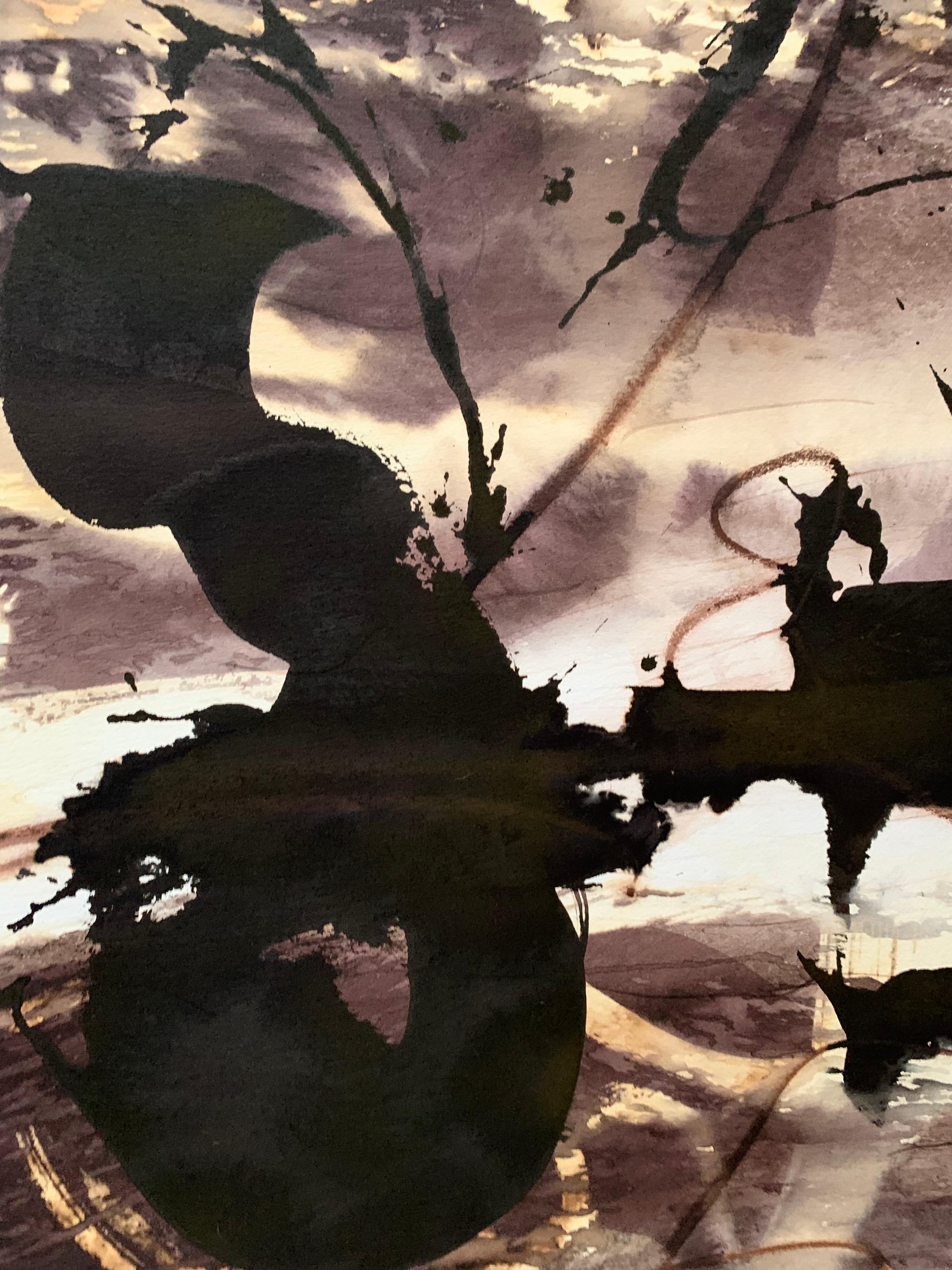 The artwork is signed (see last photo) and will be shipped rolled in a tube.

Urszula Wilk – artist statment:
 I have always been interested in the idea of infiniteness of a painting and its opposite – that is the physical finiteness of the