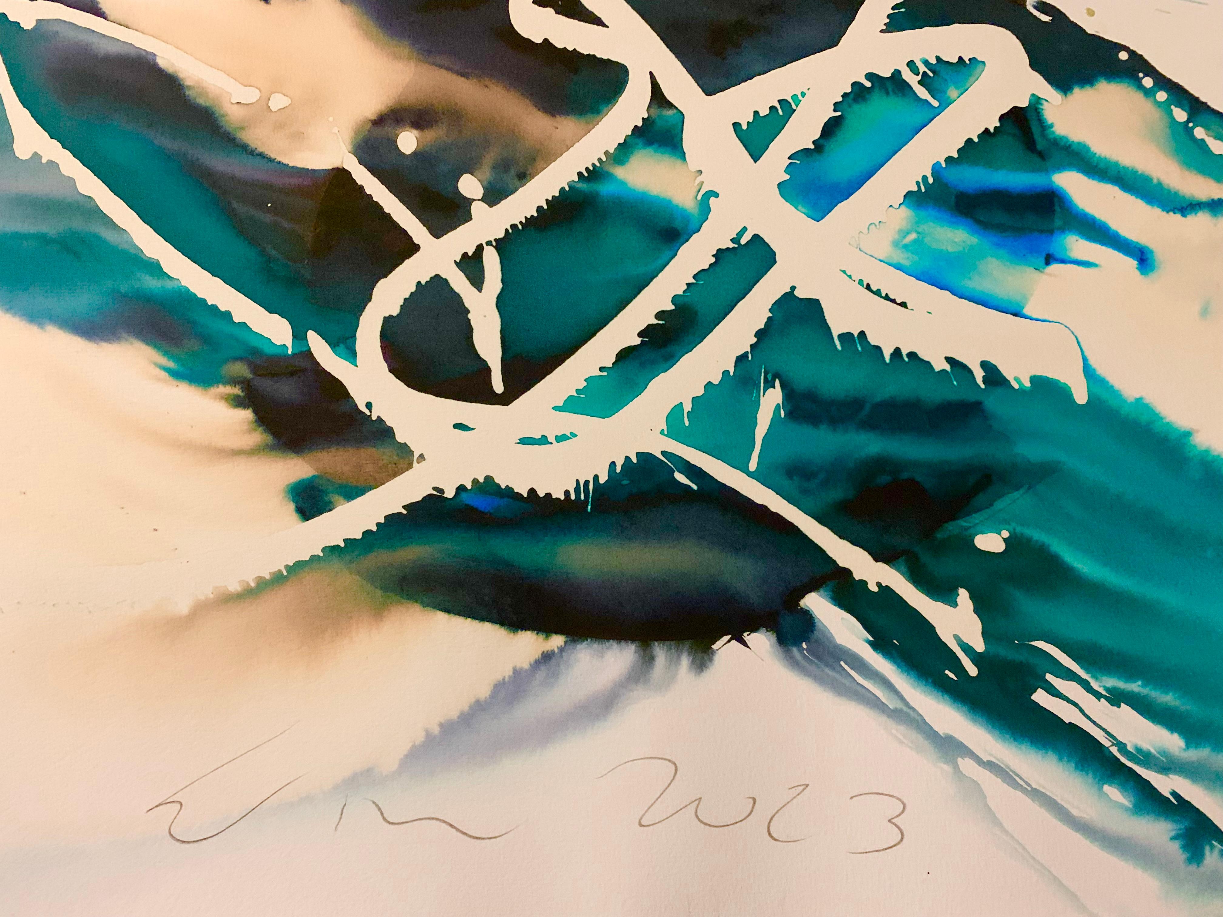 Untitled  - Contemporary Expressive Abstract Painting, Conceptual Art For Sale 2