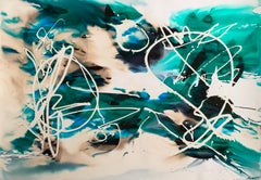 Sans titre - Peinture abstraite expressive contemporaine, art conceptuel