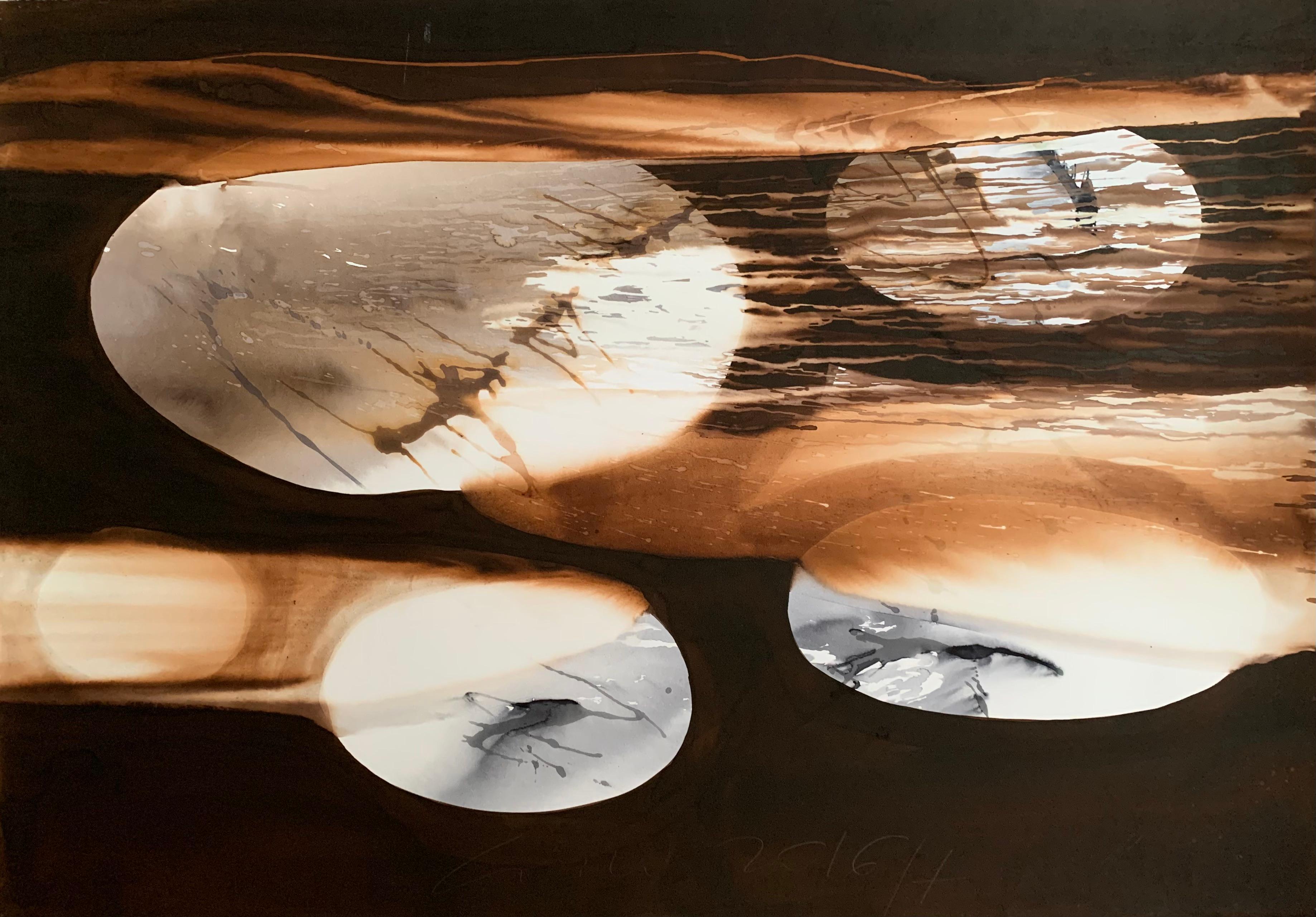 Urszula Wilk Figurative Art - Untitled, Series Comets - Contemporary Expressive Painting, Conceptual Art