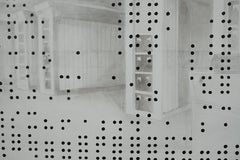 Olio e inchiostro su tela - Pittura contemporanea - Macchinario