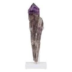 Uruguay Amethyst Quartz Natural Point on Acrylic Base