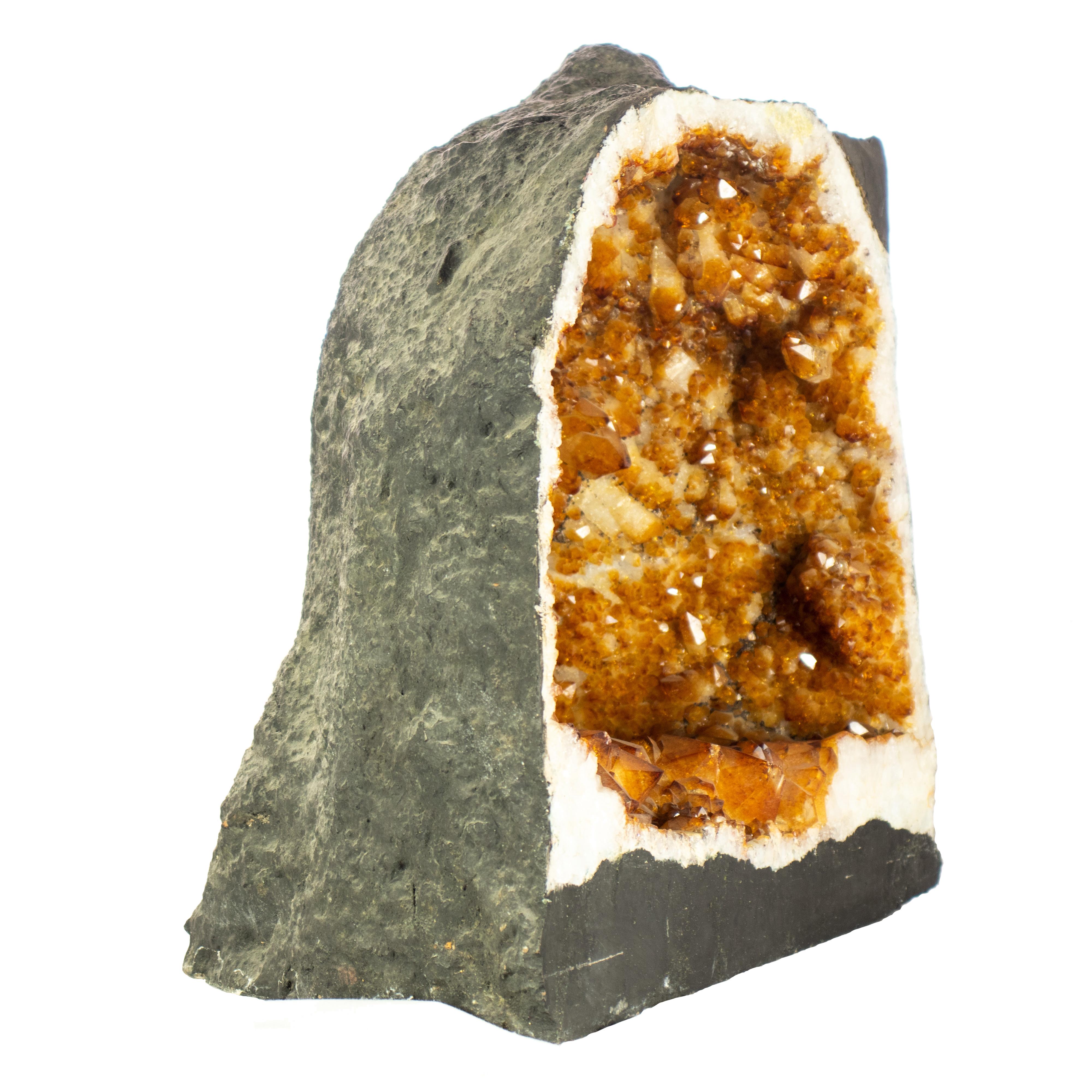 Delightful mineral sculpture, a beautiful Citrine Quartz Clusters from Uruguay. Wonderful crystals and stunning formations that will serve as a decorative ornament or sculpture at your home. Great to use in grids, for meditation or to infuse your