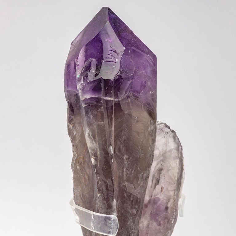 Uruguay Polished Agate with Amethysts Quartz Crystals Cluster on