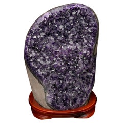 Uruguayan Amethyst Geode on Custom Wooden Base // 16.5 Lb.