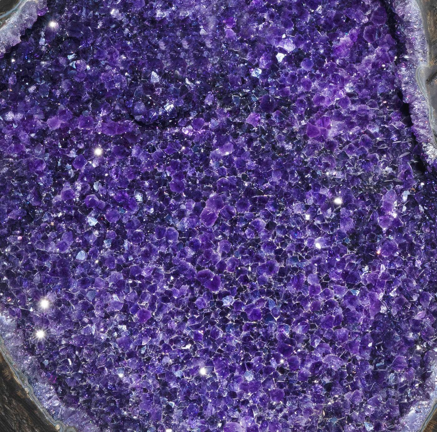 Contemporary Uruguayan Amethyst Geode With Stalactite