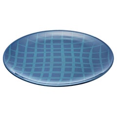 Plato de Vidrio Lacado Urushi 'Azul Red