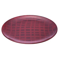 Plato de cristal lacado Urushi 'Rojo Red