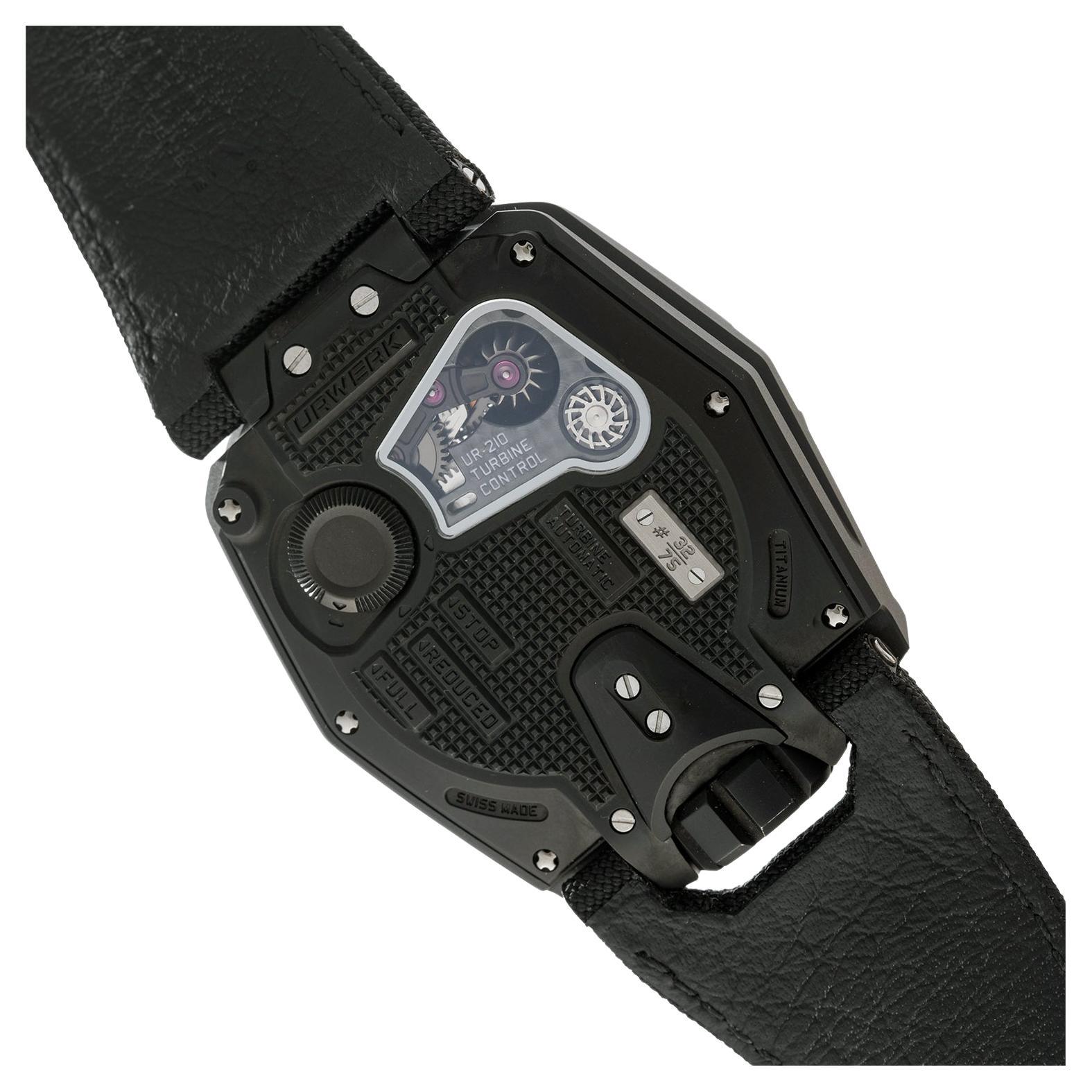 Urwerk UR-210Y Black Hawk Limited Edition Wristwatch In Excellent Condition For Sale In Palm Beach, FL