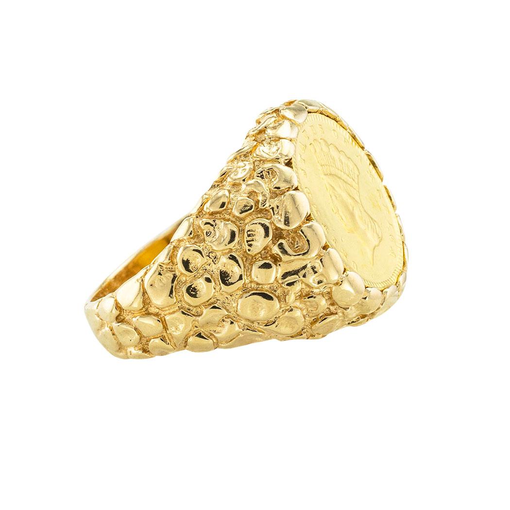US 1856 Liberty Goldmünze Herrenring für Damen oder Herren