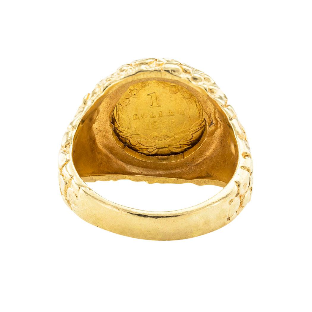US 1856 Liberty Goldmünze Herrenring 1