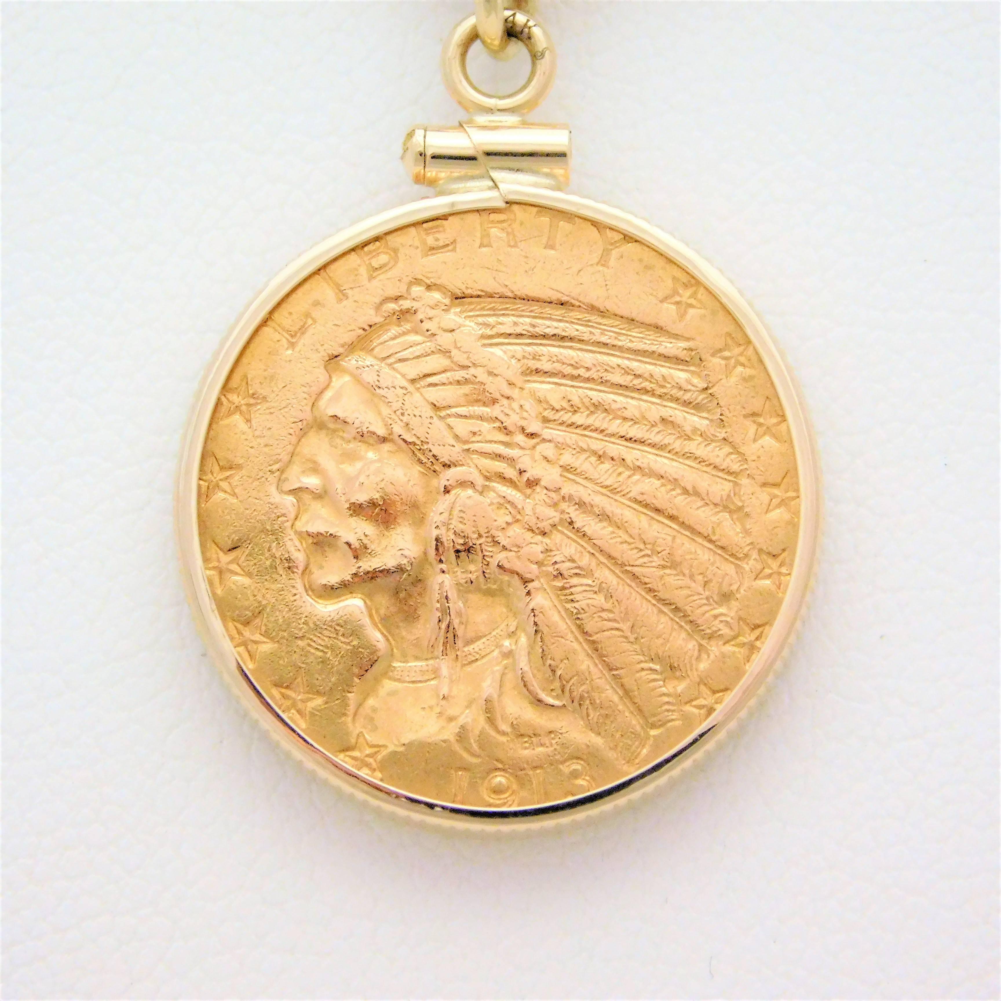 indian head coin necklace