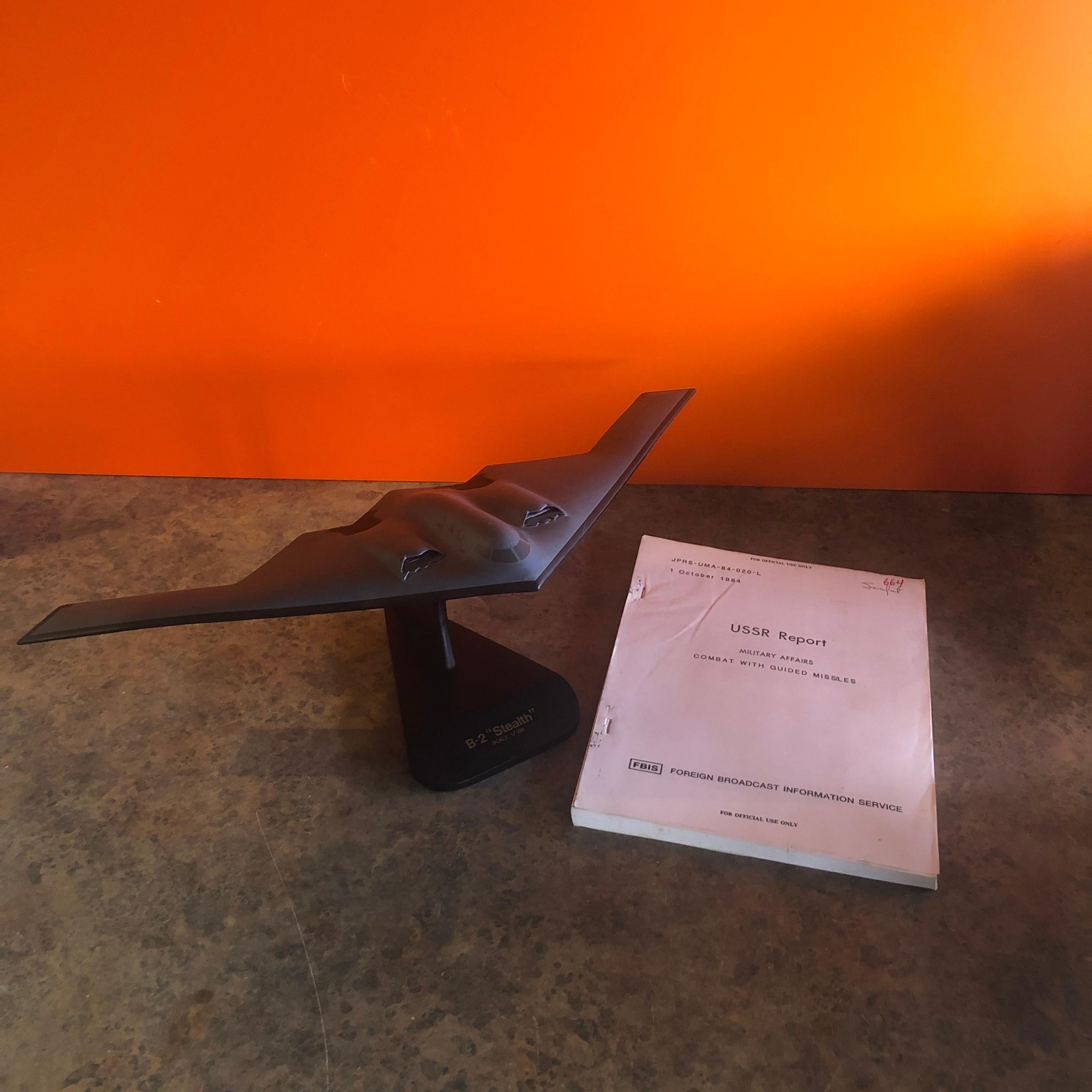 U.S. Air Force B2 Stealth Bomber Contractor Desk Model with Manuscript 3