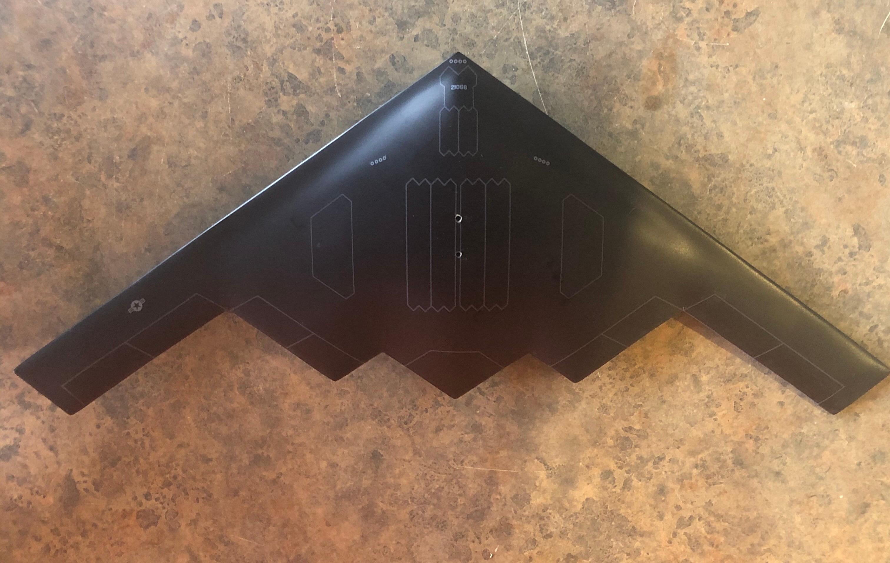 20th Century U.S. Air Force B2 Stealth Bomber Contractor Desk Model with Manuscript