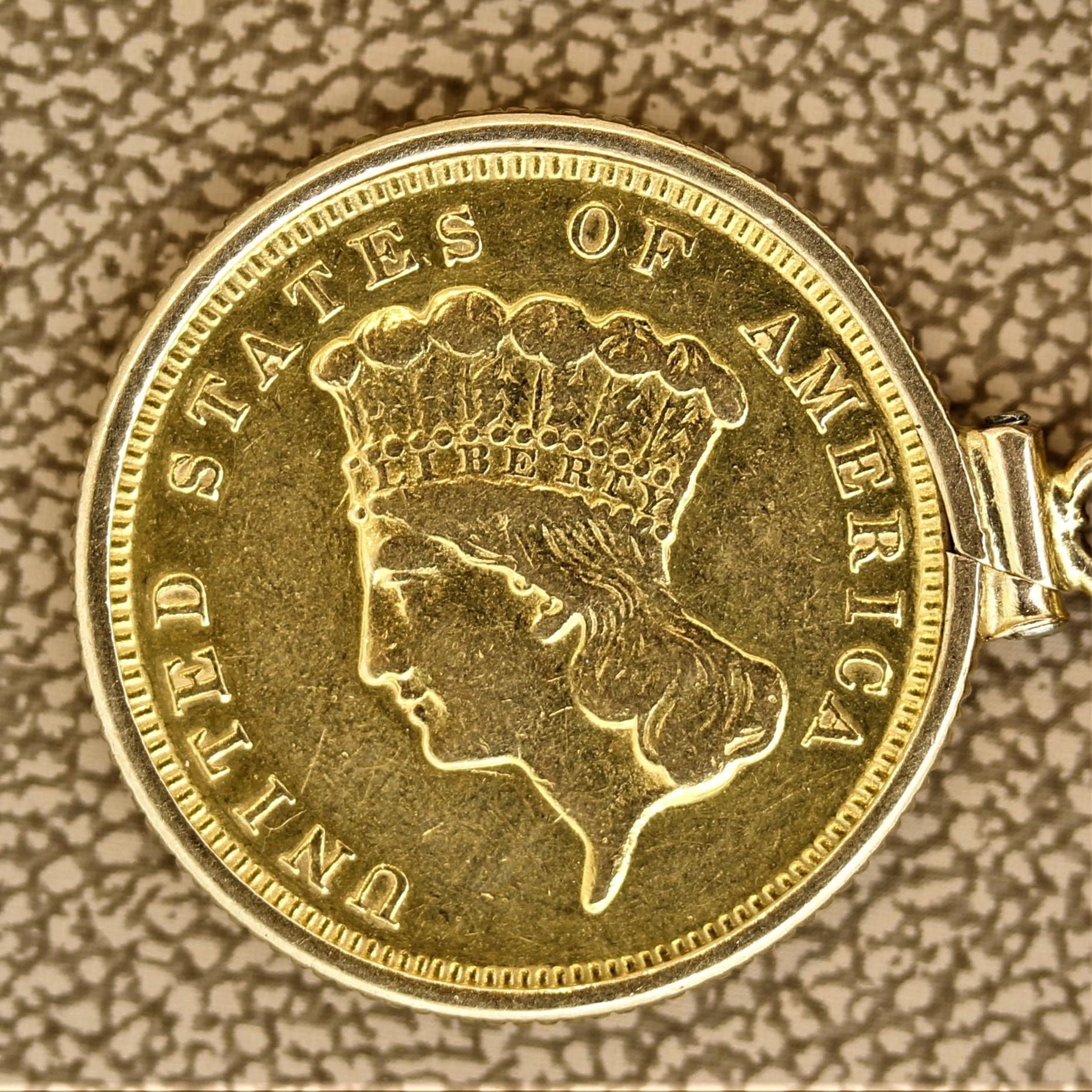 Women's US Antique Gold Coin Charm Bracelet