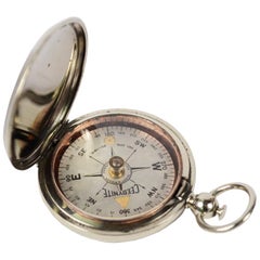 Antique US Army Pocket Compass First World War Chromed Brass