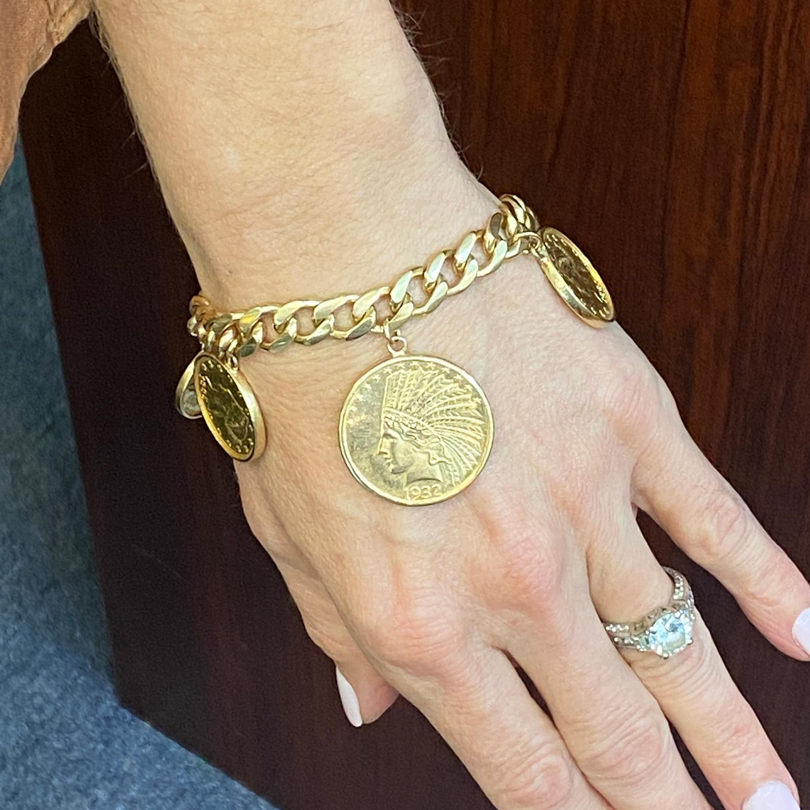 22k cuban link bracelet