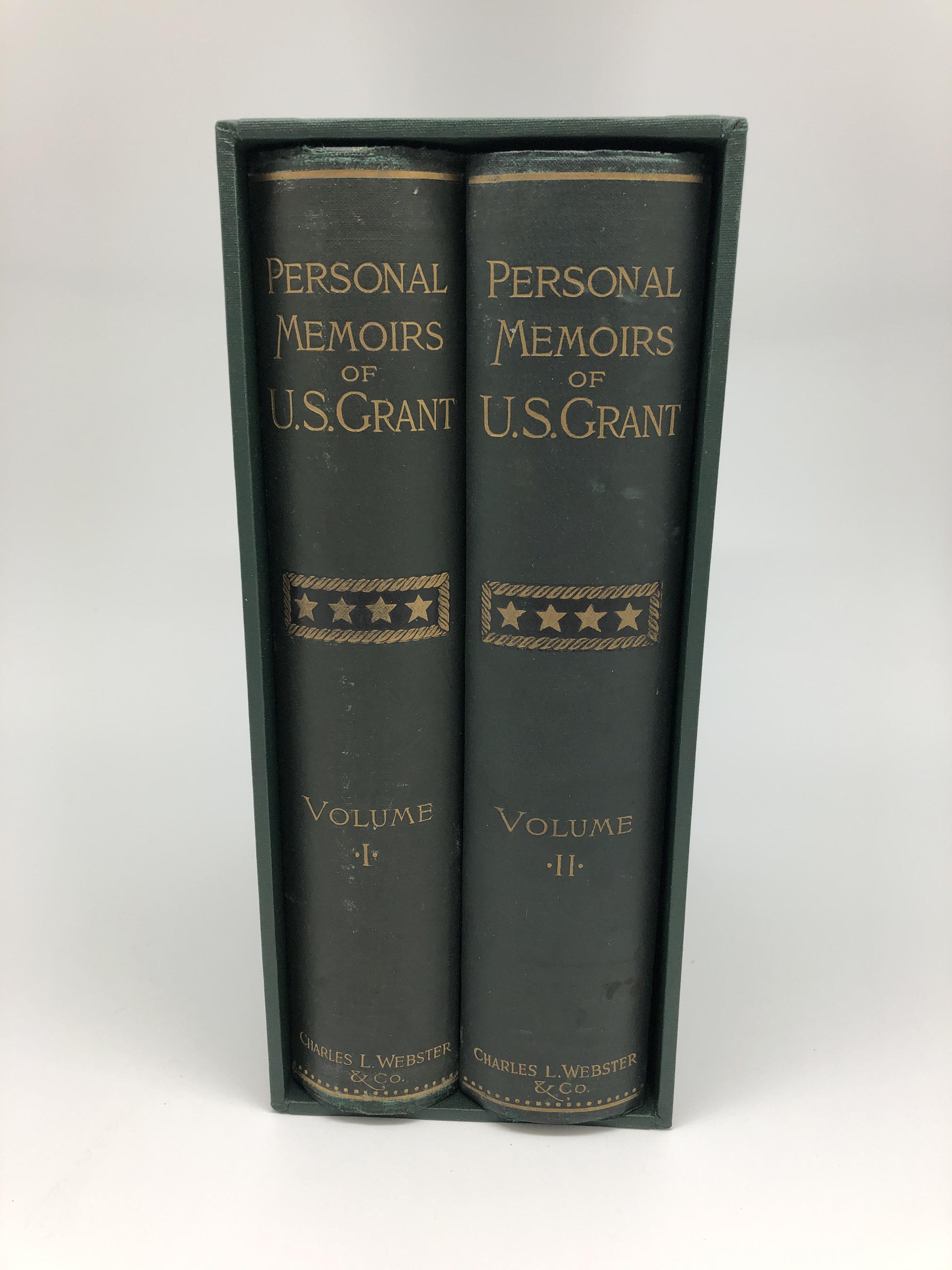 U.S. Grant Memoirs, First Edition, Original Boot Strap Binding, 1885-1886 In Good Condition In Colorado Springs, CO