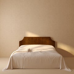 US King Size Cabana Headboard upholstered in Dedar jacquard velvet tiger coat