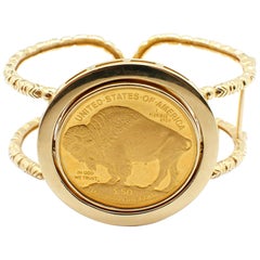 US Liberty $50 Buffalo Coin Cuff Bracelet