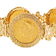 US Liberty $5.00 Gold Coin Bracelet