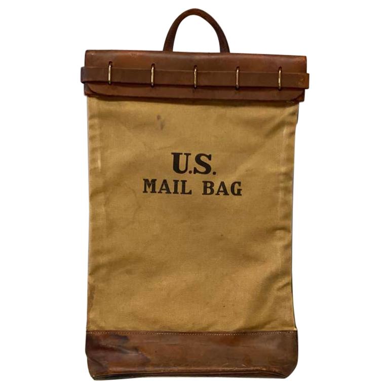 US Mail Bag, Leather and Canvas, 1930s